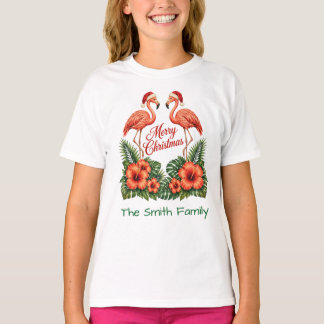 Camisas Personalizadas de Natal Tropical Retro par