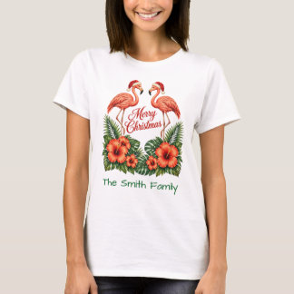 Camisas Personalizadas de Natal Tropical Retro par