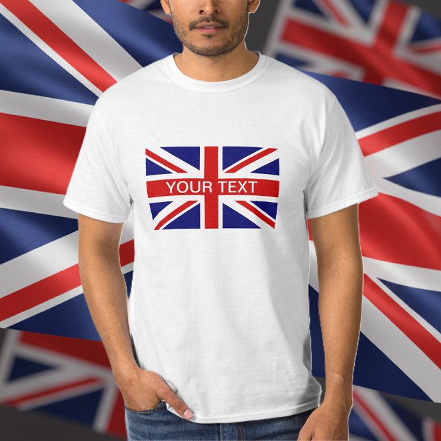 Camisas personalizadas de T com a bandeira (British Union Jack t shirt)