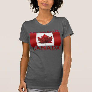 Camisas personalizadas do Canadá, de uso feminino