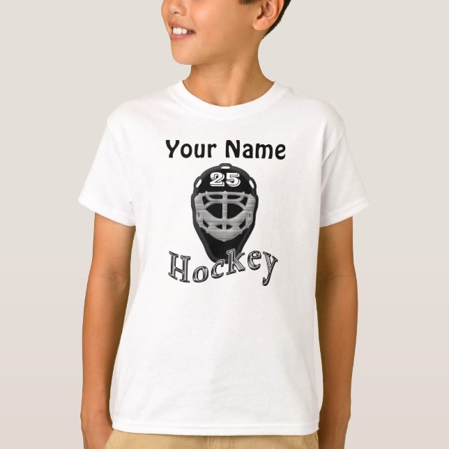 Camisas personalizadas do hóquei para meninos (Frente)