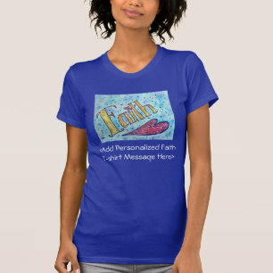 Camisas personalizadas Inspiracionais Faith Word