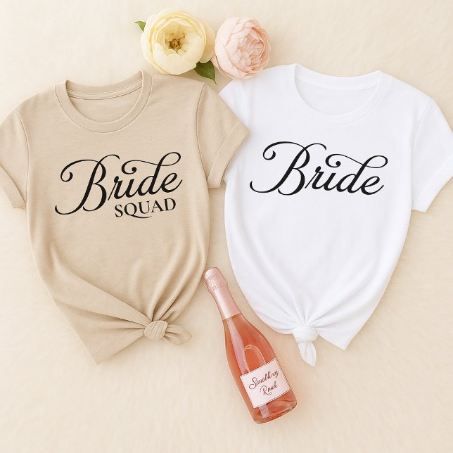 Camisas Personalizadas para o Cortejo da Noiva | P (bride team shirt, bride team sweatshirt, personalized bride shirt, custom bride squad shirt,)