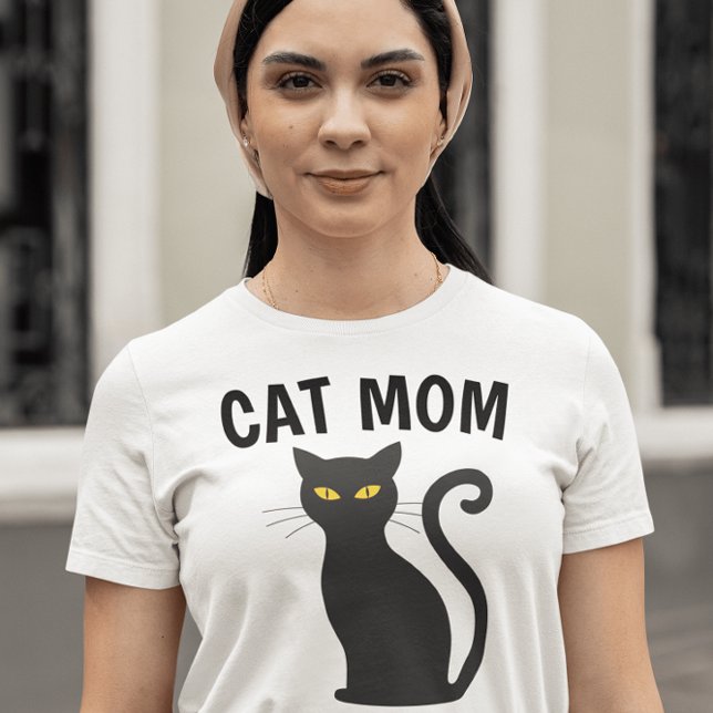 Camisas pretas de gato MOM CAT (Criador carregado)