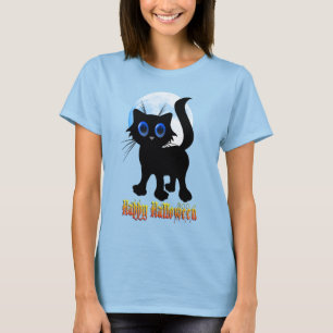 Camisas pretas felizes do gatinho do Dia das