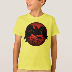 Camisas Raven de Criança Camisas Raven Crow Art Ki