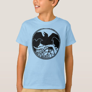 Camisas Raven de Criança Camisas Raven Crow Art Ki