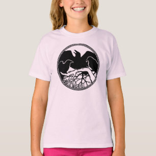 Camisas Raven de Criança Camisas Raven Crow Art Ki