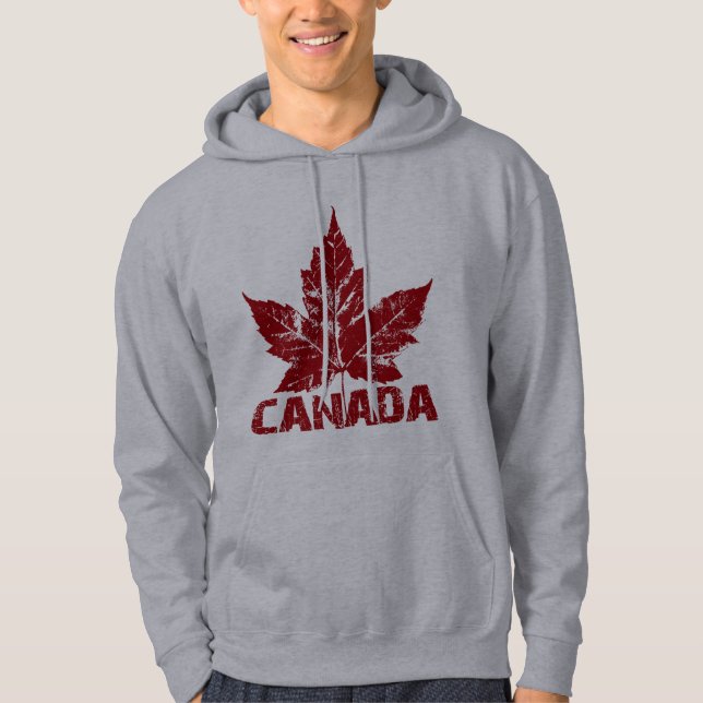 Camisas retros da lembrança de Canadá do Hoodie (Frente)