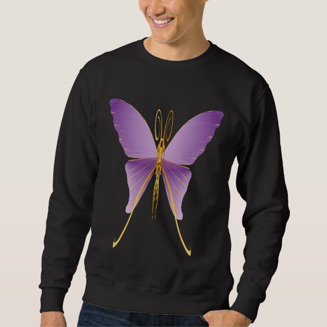 Camisas roxas grandes de uma borboleta (Frente)