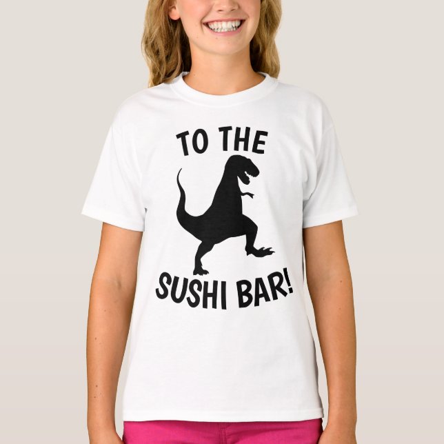 Camisas SUSHI Engraçadas, Camisetas Dinossuares (Frente)
