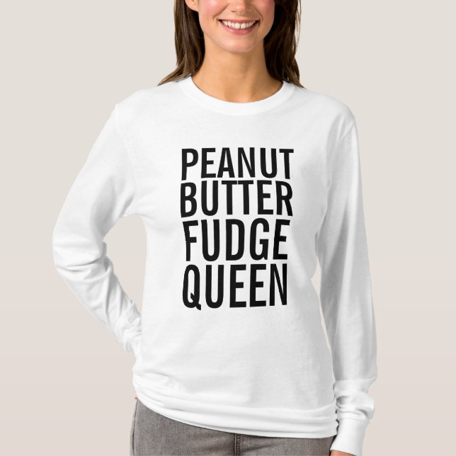 CAMISAS T-CAMADAS DE MALHA DE MANTEIGA DE PEANUT (Frente)