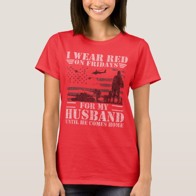 Camisas vermelhas de sexta-feira para o marido das (Frente)