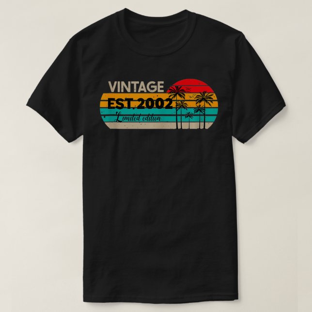 Camisas Vintage Est 2002 Limited Edition 20 Bir (Frente do Design)
