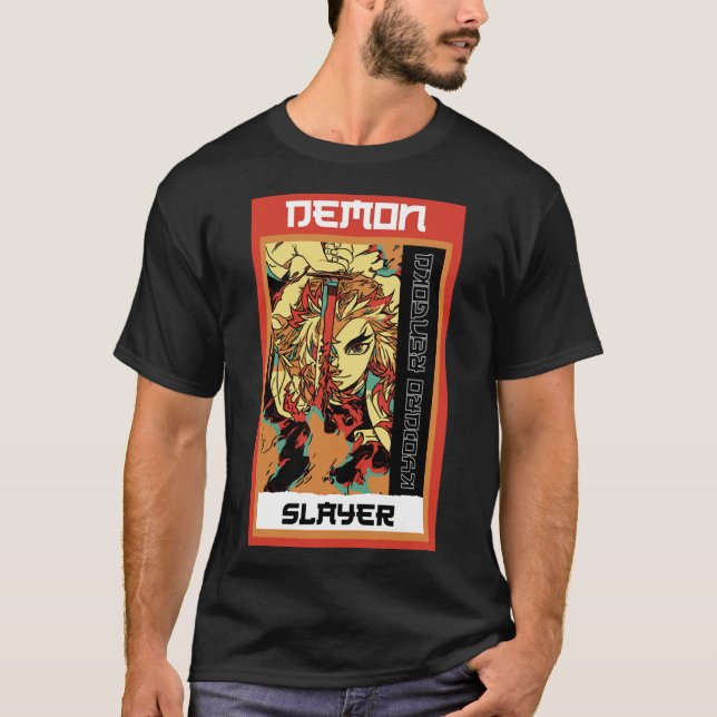 Camiseiro demônio rengoku T-Shirt 1 (Frente)