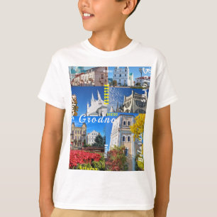 Camiseta Г de Arquitetura Urbana da Bielorrússia р о д н о 