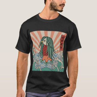 Camiseta アマビエ 疫病退散 Amabie Healing Mermaid