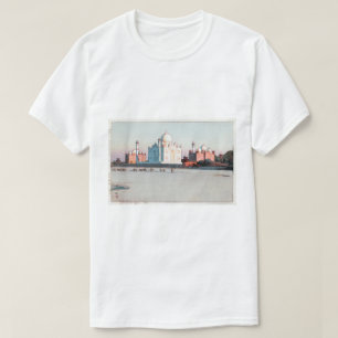 Camiseta タ ジ マ ハ ル, Taj Mahal, Agra, Hiroshi Yoshida, Woodc