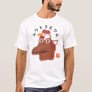 Camiseta ニ ワ ト と ワ リ(em ニ, em ニ, em ワ)