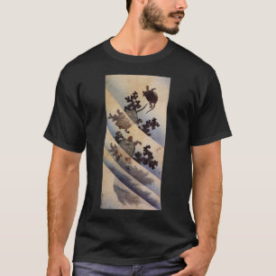 Camiseta 亀, tartarugas do 北斎, Hokusai, Ukiyo-e