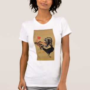 CAMISETA 動 植 綵 絵(7)大 鶏 雌 雄 図 伊, 藤 若 冲