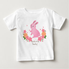 Camiseta 可愛い桜とピンクのうさぎ 日本 和風 cherry blossoms