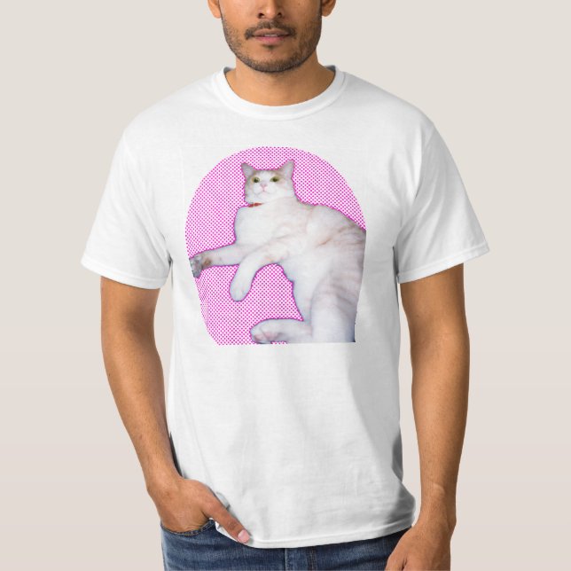Camiseta 可愛い猫[a cat 'kawaii'] (Frente)