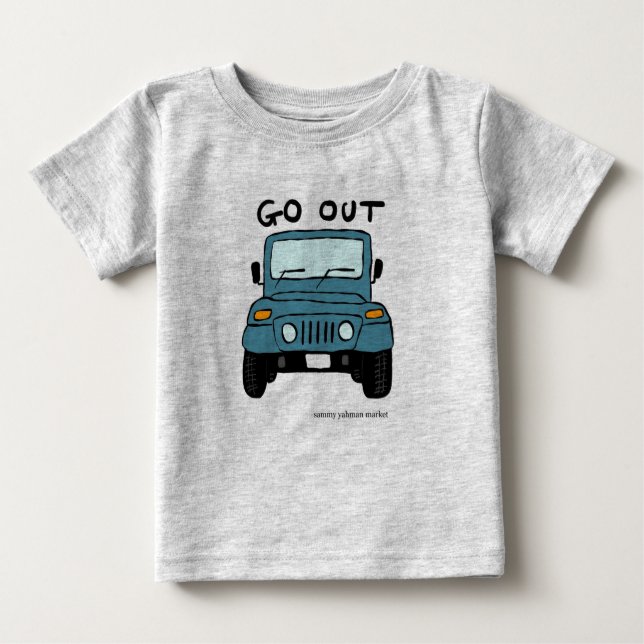 CAMISETA 可愛い車のベビーTシャツ (Frente)