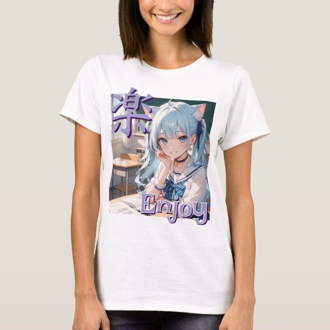 CAMISETA 学校に通う猫耳娘 (Frente)