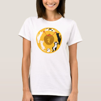 CAMISETA 御守六猫 Tシャツ レディース