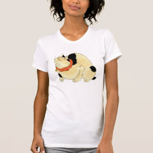 Camiseta 日本猫, gato japonês do 国芳, Kuniyoshi, Uki