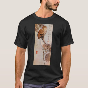 Camiseta 月夜のみみずく, coruja do luar do 広重, H