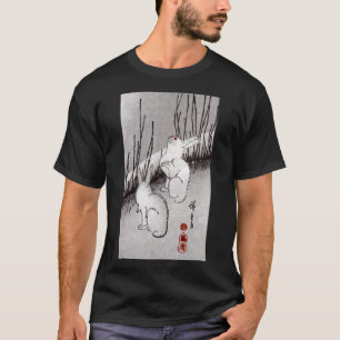 Camiseta 月 に 兎, 広 Lua e coelhos, Hiroshige, Ukiyo-e