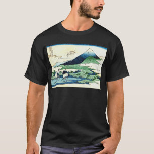 Camiseta 梅沢, opinião Monte Fuji do 北斎 de Umezawa, 