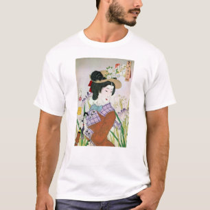 Camiseta 洋装の女, mulher do 芳年 na roupa ocidental,