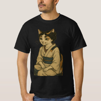 CAMISETA 浮世絵風三毛猫