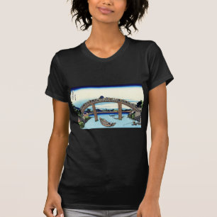 Camiseta 深 川 万 下 橋, 北 年 Ver o Monte Fuji de Fukagawa, Hokus
