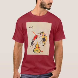 Camiseta 猫 と 鼠, 栖 Gato e Rato, Seihō, Arte Japonesa