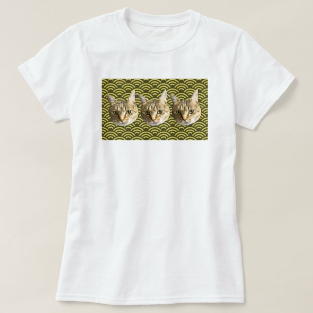 CAMISETA 猫　ねこ　CAT (Frente do Design)