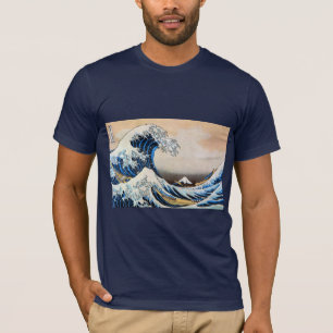 Camiseta 神奈川沖浪裏, grande onda do 北斎, Hokusai