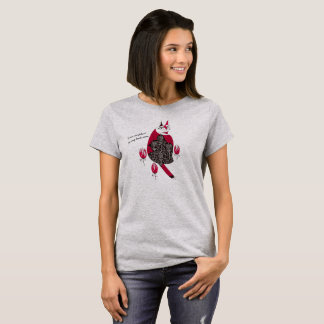 CAMISETA 赤くて黒いネコ