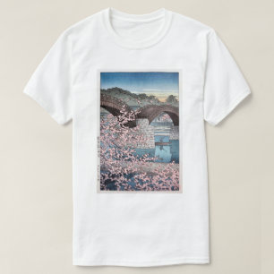 Camiseta 錦帯橋の春宵, primavera na ponte de Kintai,