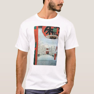 Camiseta 雪の浅草, neve do 広重 em Asakusa, Hiroshige