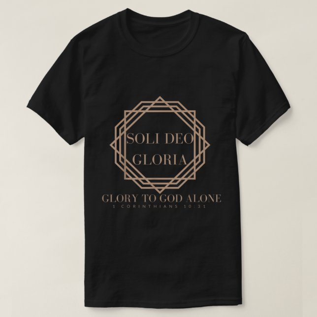 CAMISETA 0001 NA MODA SOLI DEO GLORIA (Frente do Design)