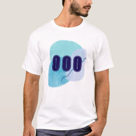 Camiseta 000 Números de anjo Víblias espirituais azuis