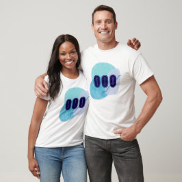 Camiseta 000 Números de anjo Víblias espirituais azuis