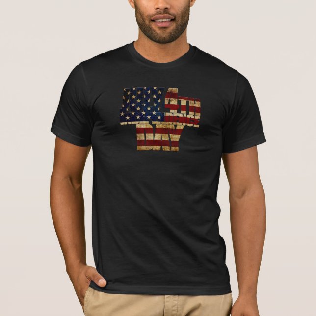 Camiseta 002 Dia da Independência 4 de Julho (Frente)