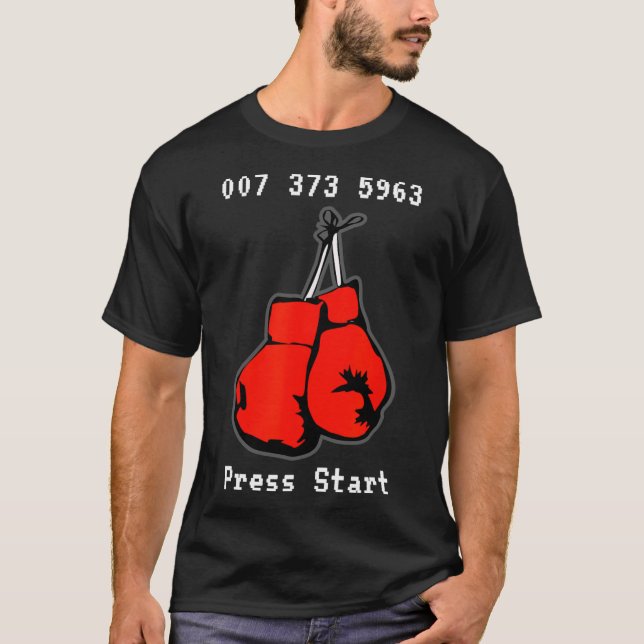 Camiseta 007 373 5963 The Dream Fight Video Game Code Boxin (Frente)