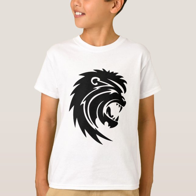 Camiseta 007-lion3111906 TATUAGEM BRANCA ROARING LION BLACK (Frente)
