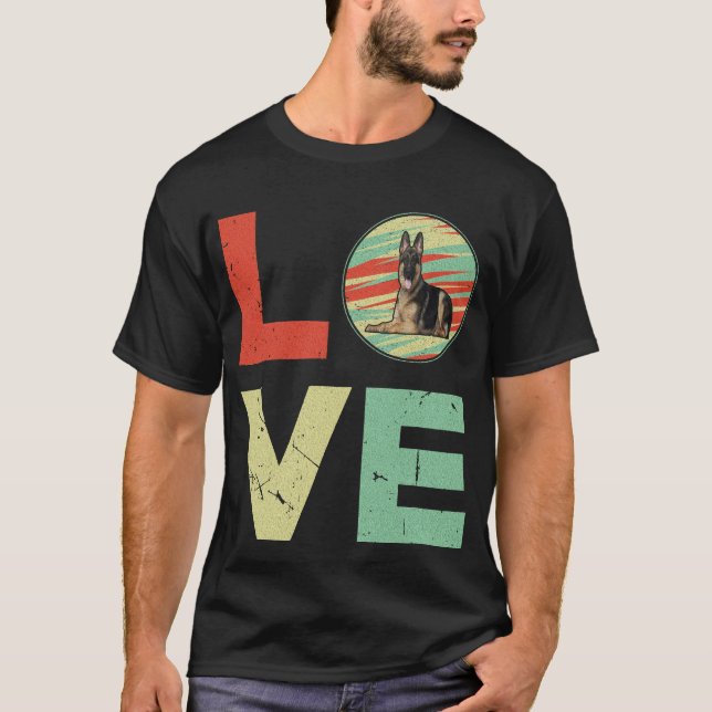 Camiseta 012 Amor de Pastor Alemão (Frente)
